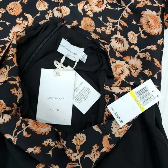 Significant Other Women's Effie Halter Dress Dark Painted Floral - Picture 13 of 14